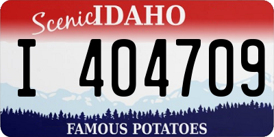 ID license plate I404709