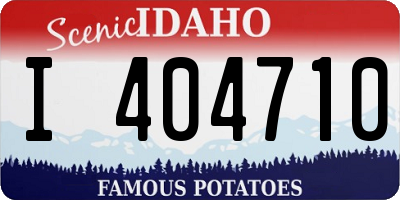 ID license plate I404710