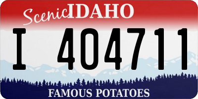 ID license plate I404711