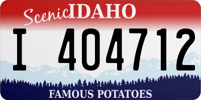 ID license plate I404712