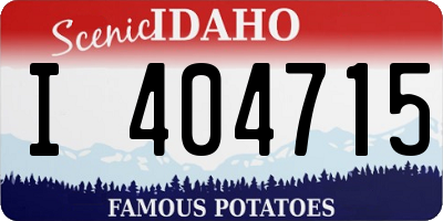 ID license plate I404715