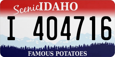 ID license plate I404716