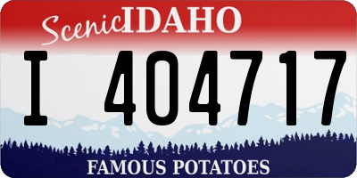 ID license plate I404717