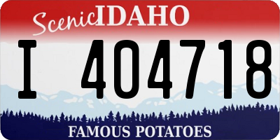 ID license plate I404718