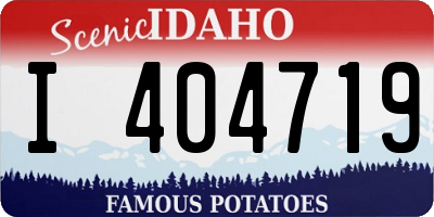 ID license plate I404719