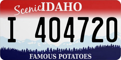 ID license plate I404720