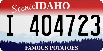 ID license plate I404723