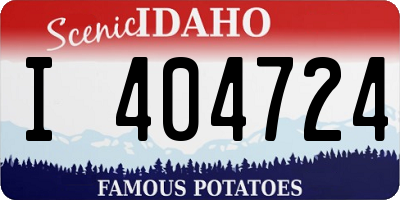 ID license plate I404724