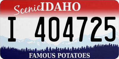 ID license plate I404725