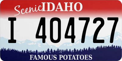 ID license plate I404727