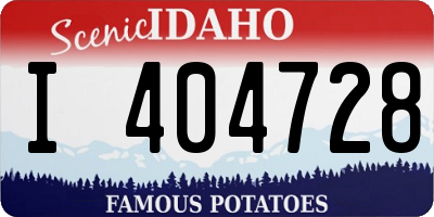 ID license plate I404728