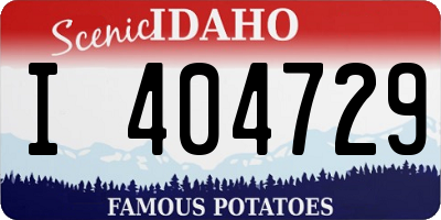 ID license plate I404729