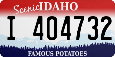 ID license plate I404732