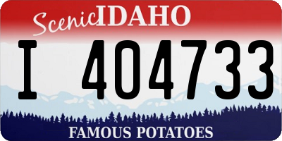 ID license plate I404733