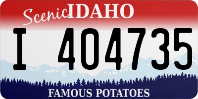 ID license plate I404735