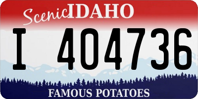 ID license plate I404736