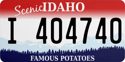 ID license plate I404740