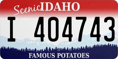 ID license plate I404743