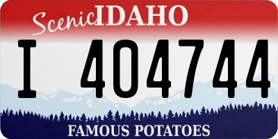 ID license plate I404744
