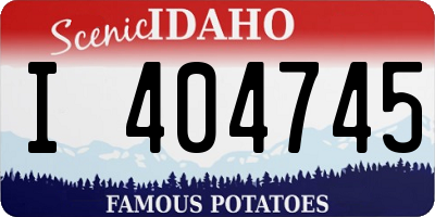ID license plate I404745