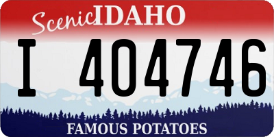 ID license plate I404746