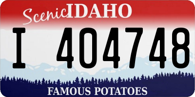 ID license plate I404748