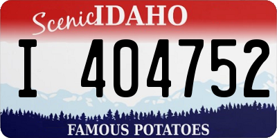 ID license plate I404752