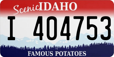 ID license plate I404753