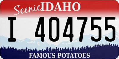 ID license plate I404755