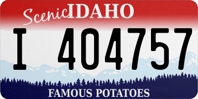 ID license plate I404757