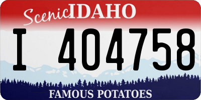 ID license plate I404758