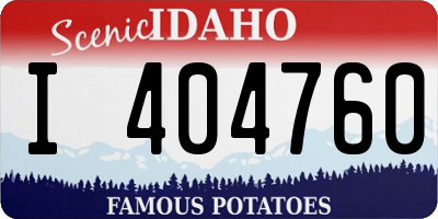 ID license plate I404760
