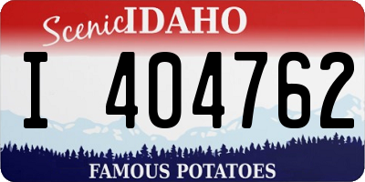 ID license plate I404762