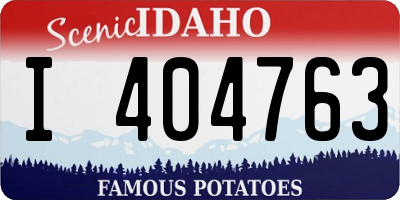 ID license plate I404763
