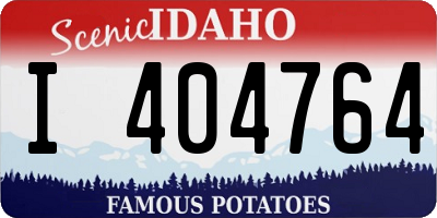 ID license plate I404764