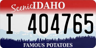 ID license plate I404765