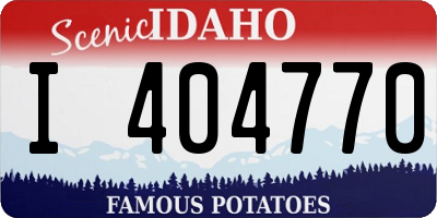 ID license plate I404770