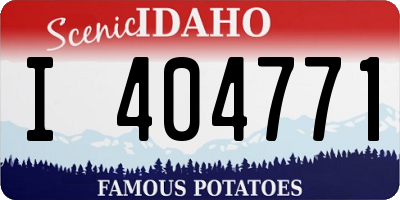 ID license plate I404771