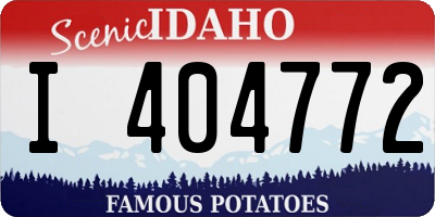 ID license plate I404772
