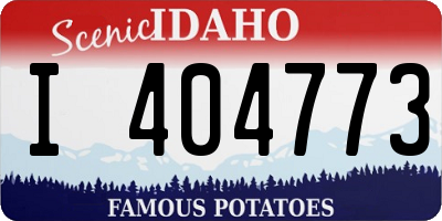 ID license plate I404773