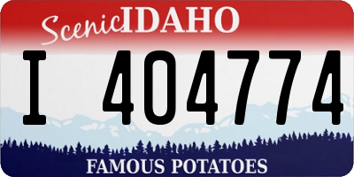ID license plate I404774