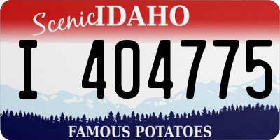 ID license plate I404775