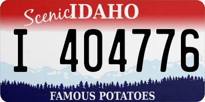 ID license plate I404776