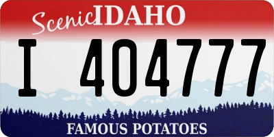 ID license plate I404777