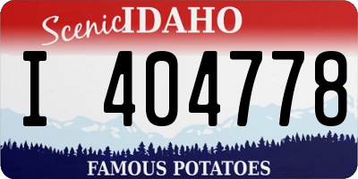 ID license plate I404778