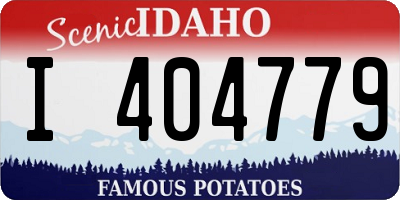 ID license plate I404779