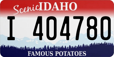 ID license plate I404780