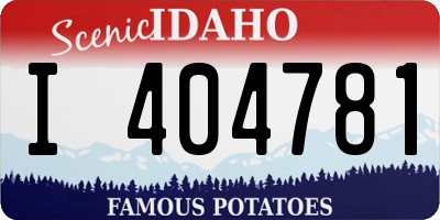 ID license plate I404781