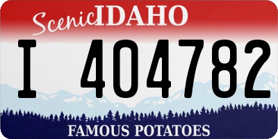 ID license plate I404782
