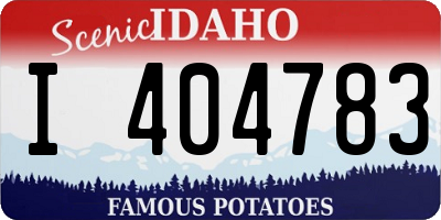 ID license plate I404783